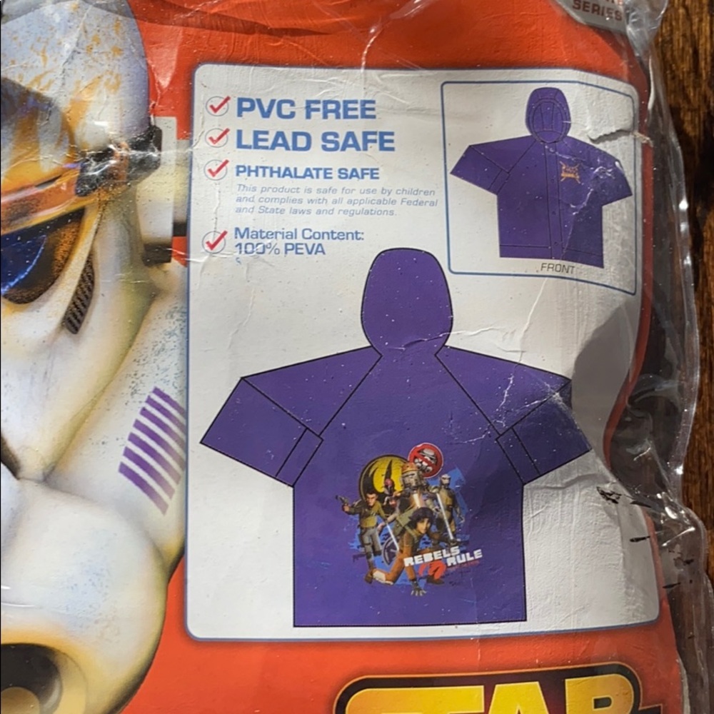 Star Wars button down rain poncho
